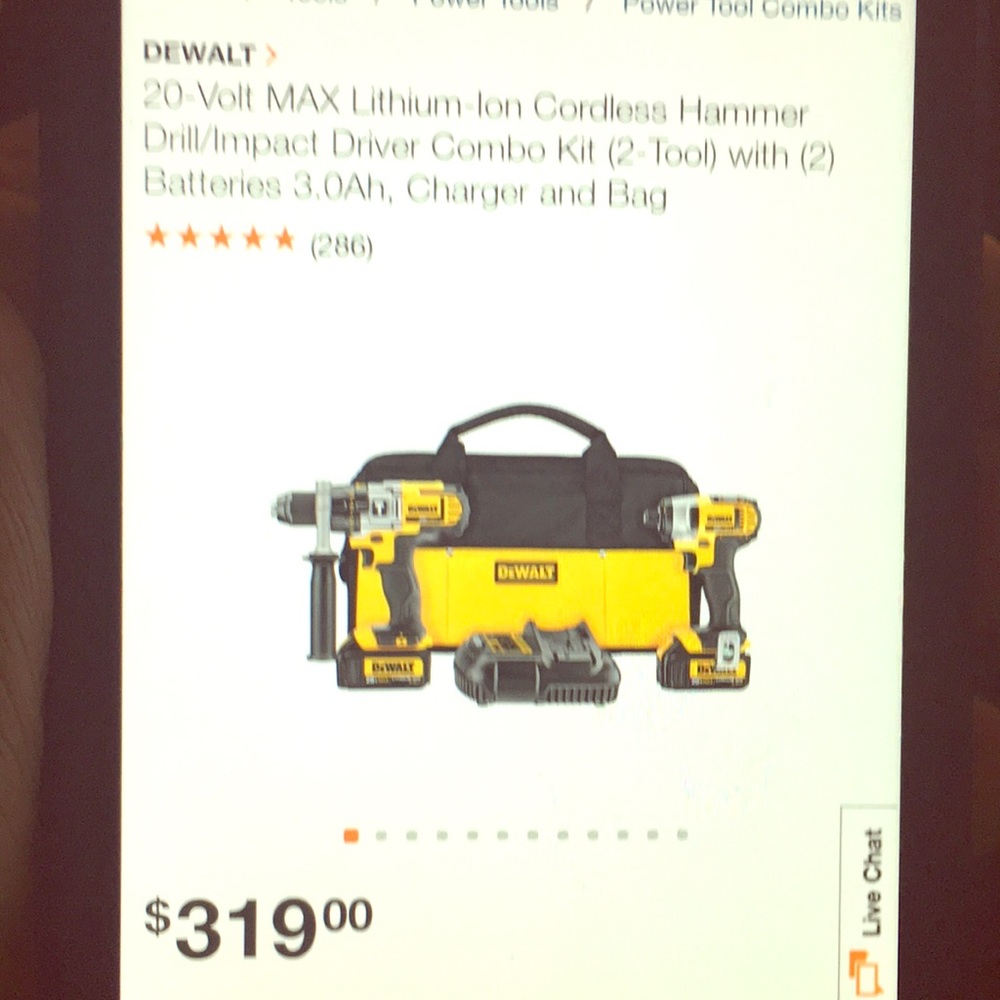 Dewalt drills.  4 batteries. 2 chargers